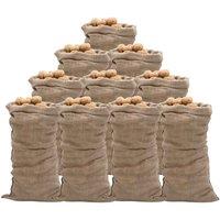 Vidaxl Jute Sacks 10 Pcs 65X135 Cm 100 Jute 220 Gsm, Brown