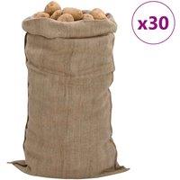 Vidaxl Jute Sacks 30 Pcs 65X135 Cm 100 Jute 340 Gsm, Brown