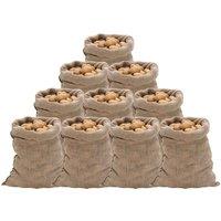 Vidaxl Jute Sacks 10 Pcs 60X105 Cm 100 Jute 220 Gsm, Brown