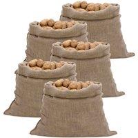 Vidaxl Jute Sacks 5 Pcs 100X110 Cm 100 Jute 220 Gsm, Brown
