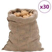 Vidaxl Jute Sacks 30 Pcs 60X105 Cm 100 Jute 220 Gsm, Brown