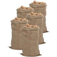 Vidaxl Jute Sacks 5 Pcs 65X135 Cm 100 Jute 340 Gsm, Brown