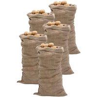 Vidaxl Jute Sacks 5 Pcs 65X135 Cm 100 Jute 220 Gsm, Brown