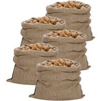 Vidaxl Jute Sacks 5 Pcs 100X110 Cm 100 Jute 340 Gsm, Brown