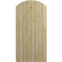 Rowlinson Tongue And Groove Arch Top Wooden Gate, Brown