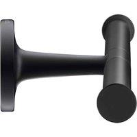 Duravit Startk T Wall Mounted Double Toilet Paper Holder - Matt Black, Black