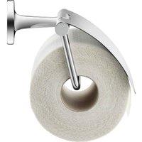 Duravit Startk T Wall Mounted Toilet Paper Holder W Cover - Chrome, Silver