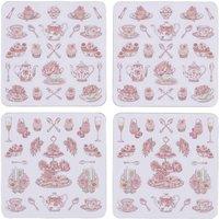 Victoria Eggs Afternoon Tea Coaster Set Of 4, Multi