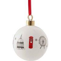 Victoria Eggs London Skyline Fine Bone China Bauble, Multi
