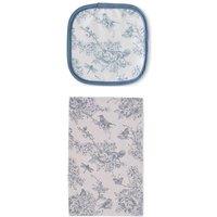 Victoria Eggs Wildlife In Spring Pot Grab & Tea Towel, Multi