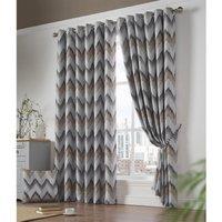 Luxury Living Oslo 66 X 72 Ochre (ring Top Curtains), Yellow