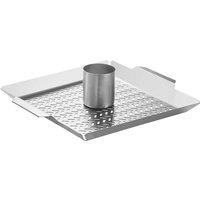 Tramontina Stainless Steel Chicken Roaster With Seasoning Holder 38 X 32 Cm, Silver