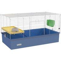 PawHut Small Animal Cage, Rabbit Guinea Pig Hutch, Pet Playhouse, Blue, Blue
