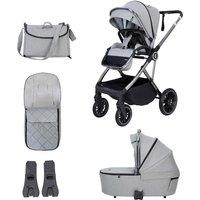 Babymore Chia Pram Pushchair - Pearl Grey, Grey
