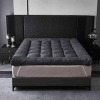 Ezysleep Grey 4 Inch Thick Super Soft Mattress Topper Double, Grey