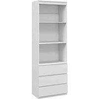 HOMCOM 180cm Tall Bookshelf Free Standing Storage Shelf Unit With Storage White, White