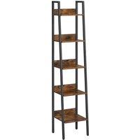 SONGMICS Vasagle 5-tier Narrow Shelf - Rustic Brown And Black, Multi