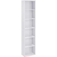 SONGMICS Vasagle 6 Tier Bookcase Storage Shelf - White, Multi