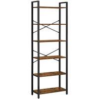 SONGMICS Vasagle 6-tier Shelving Unit With Steel Frame - Rustic Brown And Black-, Multi