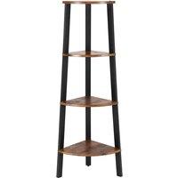 SONGMICS Vasagle 4-tier Corner Shelf - Rustic Brown And Black, Brown