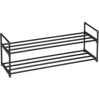 Songmics 2-tier Shoe Rack Fits 8 To 10 Pairs Of Shoes - Black, Black