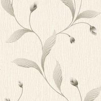 Belgravia Decor Tiffany Trail Chargoal Textured Wallpaper 10m x 53cm, Grey