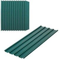 Outsunny Pack Of 12 Metal Roofing Sheets For Greenhouse And Shed Green, Green