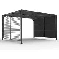 Kettler Panalsol Deluxe Aluminium with Led Solar Lights 3 X 3.5M Grey, Grey