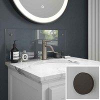 Clear Glass Bathroom Splashback bronze Caps 250Mm X 600Mm X 4Mm, Clear