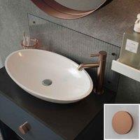 Clear Fluted Glass Bathroom Splashback With Copper Caps 250Mm X 600Mm X 4Mm, Clear