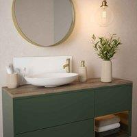 Matt White Glass Bathroom Splashback 250Mm X 600Mm X 4Mm, White
