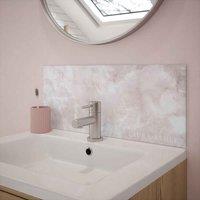 Laura Ashley Onyx Blush Glass Bathroom Splashback 250Mm X 600Mm X 4Mm, Pink