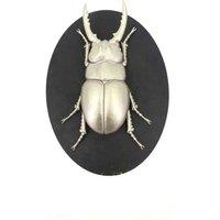 Minster Stylish Living Msl 33Cm Insect Wall Decor On Wood Board, Silver