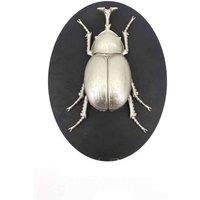 Minster Stylish Living Msl 33Cm Insect Wall Decor On Wood Board, Silver