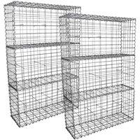 Monster Shop Gabion Baskets 100 X 50 X 30Cm 6 Pack, Silver