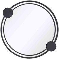 Charles Bentley Warsaw Round Weather Resistant Mirror With Dots - Black, Black