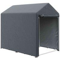 Outsunny 1.2 X 1.8M Portable Garden Shed For Motorbikes, Garden Tools, Bikes, Grey