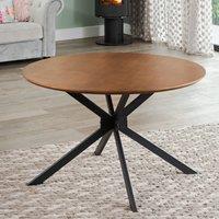 Artemis Home Perugia 120Cm Diameter Round Dining Table, Brown