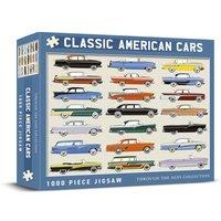 Coach House Partners Limited Classic American Cars 1000 Piece Jigsaw, Multi