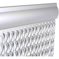 Vermatik Aluminium Chain Fly Screen 90 X 120 Cm Metal Insect Repelling Curtain, Silver