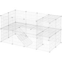 Songmics 2-floor Metal Pet Playpen 143 X 73 X 71 Cm White, White