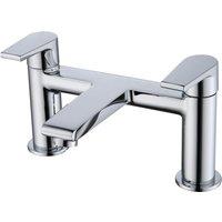 Vurtu Anstey Bath Filler 1 4 Turn Dual Lever Ceramic Disc High Low Water Pressure 240 h X 220 w Chrome 628511, Silver