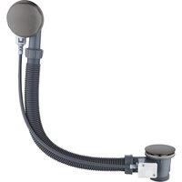 Vurtu Barkway Pop Up Bath Waste 38Mm Diameter Slotted Gunmetal 628560, Grey