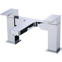Vurtu Blade Bath Filler 1 4 Turn Dual Lever Ceramic Disc High Low Water Pressure h X w Chrome 641359, Silver