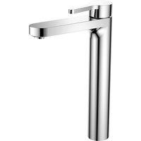 Vurtu Datchworth High Basin Mixer 1 4 Turn Single Lever Ceramic Disc High Low Water Pressure 301 h X 45 w Chrome 501104, Silver
