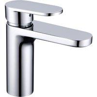 Vurtu Nyx Basin Mixer 1 4 Turn Single Lever Ceramic Disc High Low Water Pressure 152 h X 42 w Chrome 681101, Silver