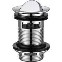 Vurtu Barkway Flip Basin Waste 32Mm Diameter Slotted Clicker Chrome 978305, Silver
