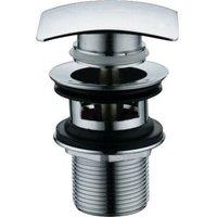 Vurtu Barkway Square Basin Waste 32Mm Diameter Slotted Clicker Chrome 978309, Silver