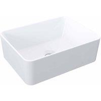 Vurtu Glacier Ceramic Basin Rectangle 400 h X 310 w White 410002, White