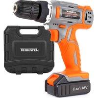 13Pc Cordless Drill Driver 18 20V Max Li-ion Accessory Drill Bit Set - Carry Case Battery And Charger Included, Orange